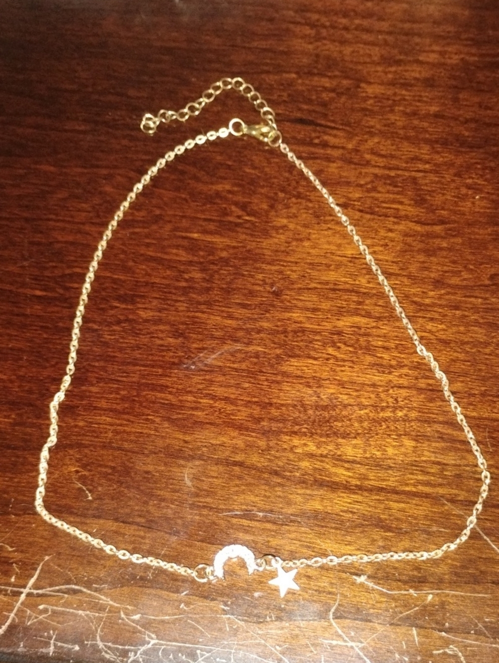 Delicate Gold Moon & Star Necklace - Women Jewelry